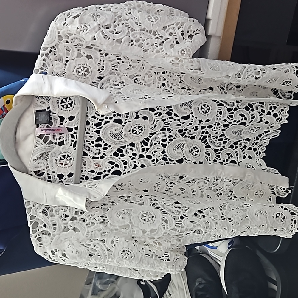 White cardigan size m